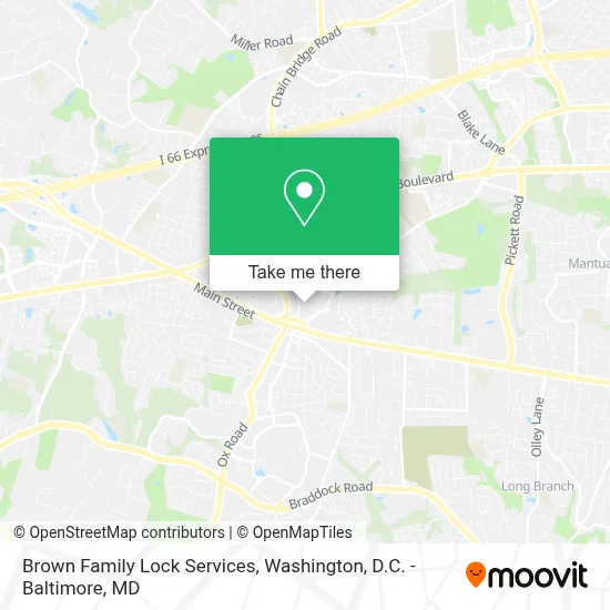Brown Family Lock Services map