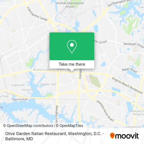 Olive Garden Italian Restaurant map