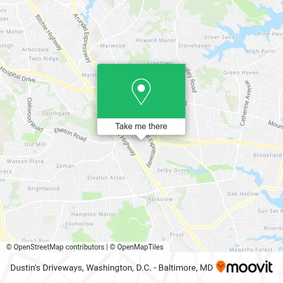 Dustin's Driveways map