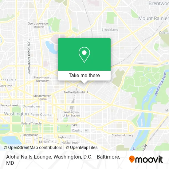 Aloha Nails Lounge map
