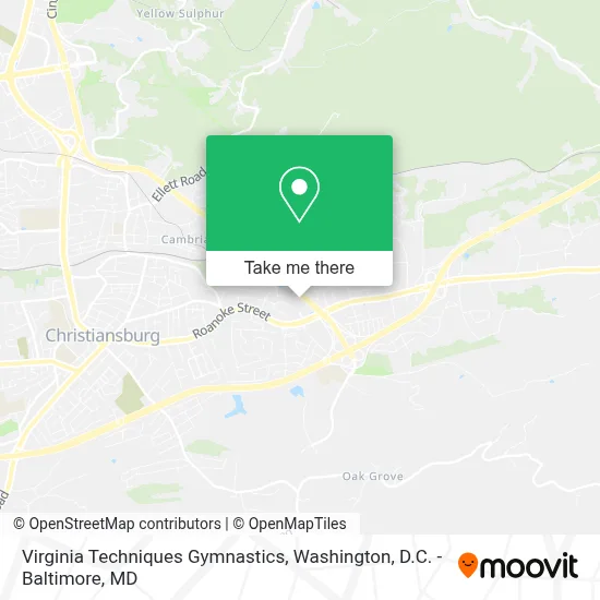 Virginia Techniques Gymnastics map