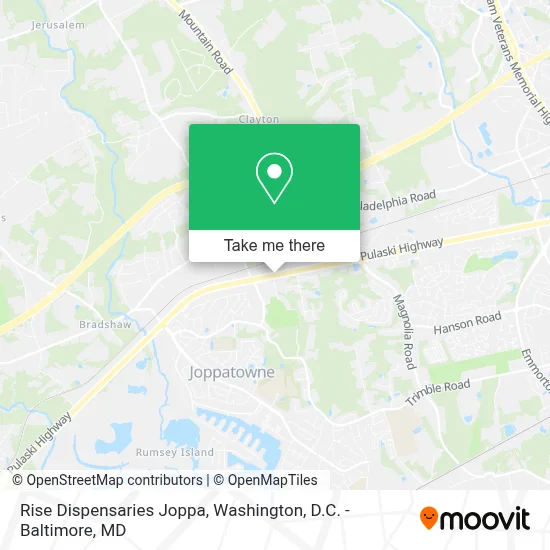 Rise Dispensaries Joppa map