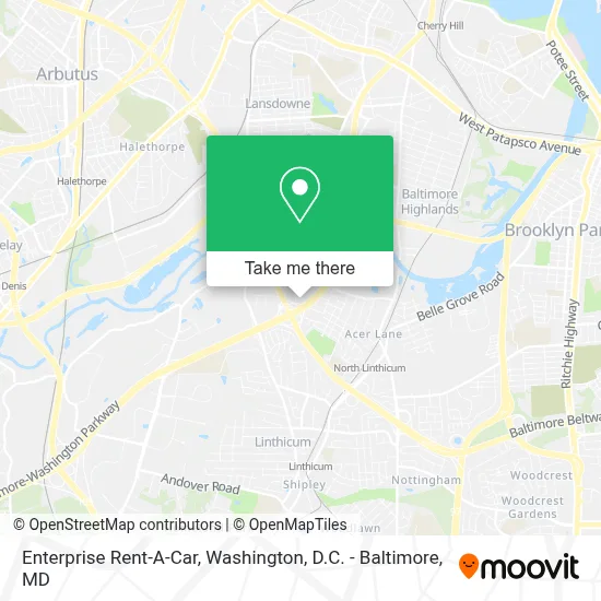 Enterprise Rent-A-Car map
