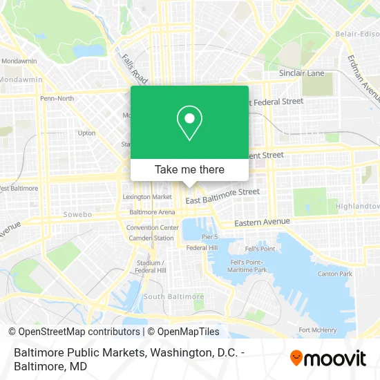 Baltimore Public Markets map