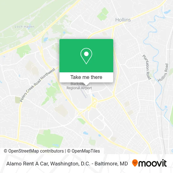 Alamo Rent A Car map