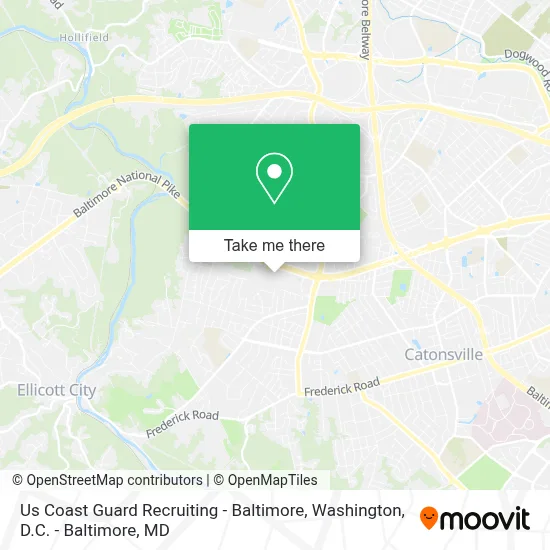 Us Coast Guard Recruiting - Baltimore map