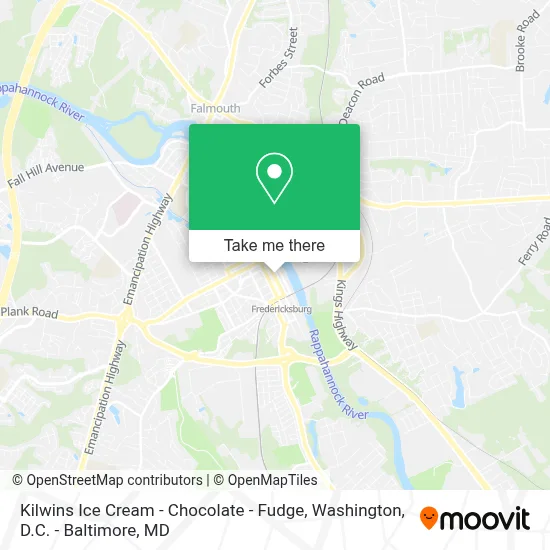 Kilwins Ice Cream - Chocolate - Fudge map