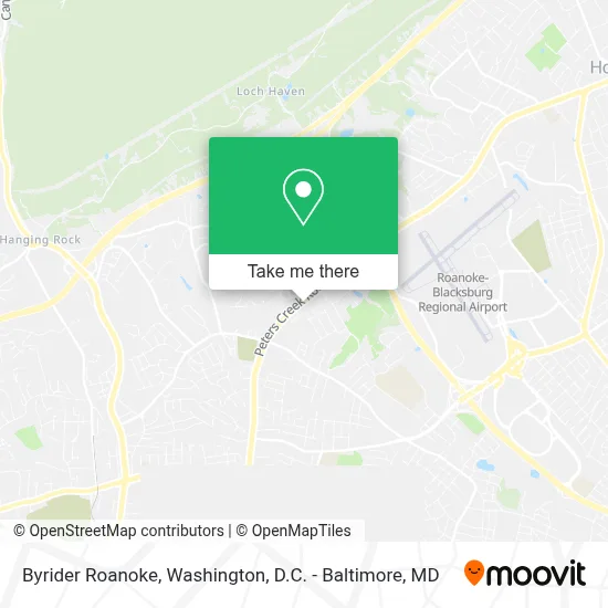 Byrider Roanoke map