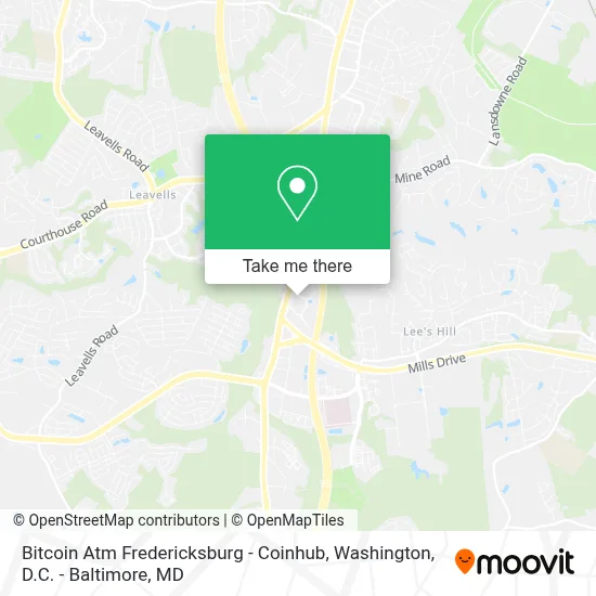 Bitcoin Atm Fredericksburg - Coinhub map