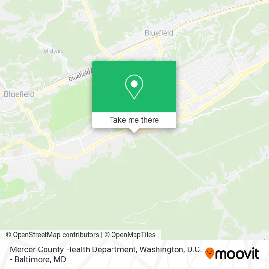 Mercer County Health Department map