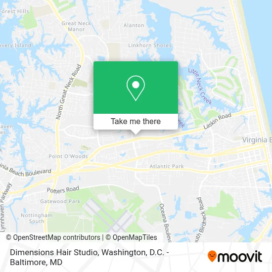 Dimensions Hair Studio map