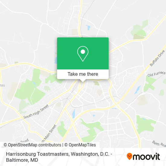 Harrisonburg Toastmasters map