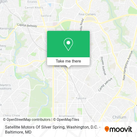 Satellite Motors Of Silver Spring map