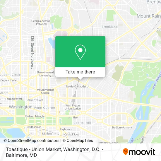 Toastique - Union Market map