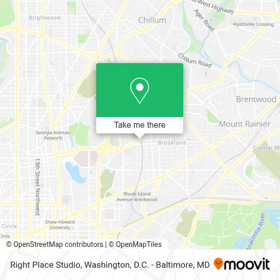 Right Place Studio map