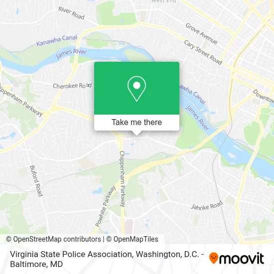 Virginia State Police Association map