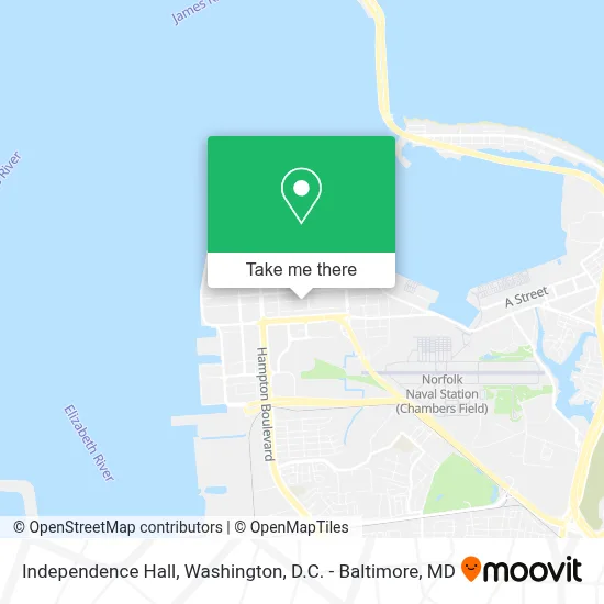 Independence Hall map