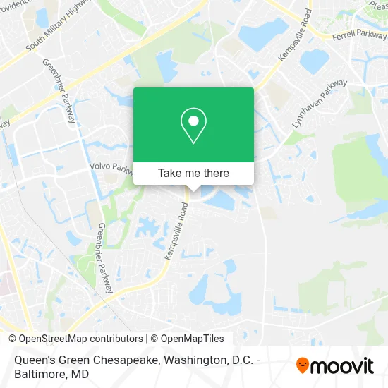 Queen's Green Chesapeake map