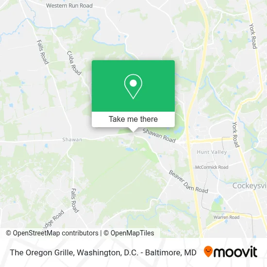 The Oregon Grille map