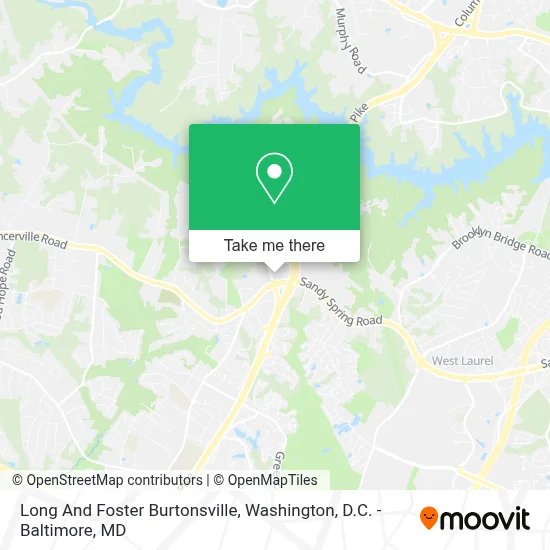 Long And Foster Burtonsville map