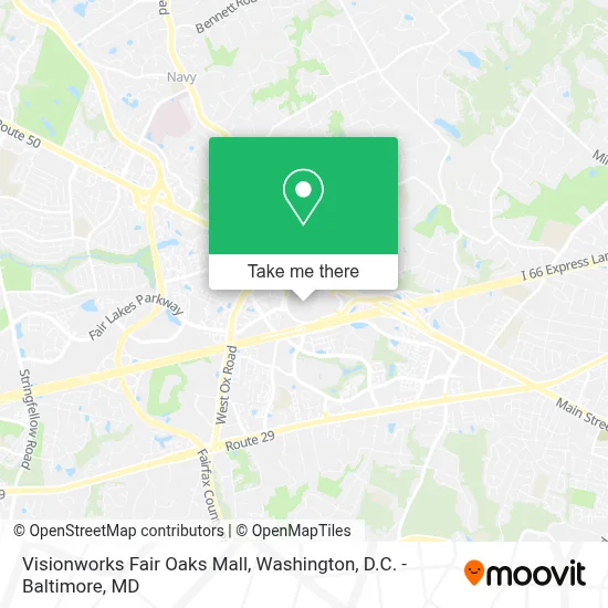 Visionworks Fair Oaks Mall map