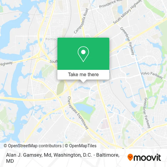 Alan J. Gamsey, Md map