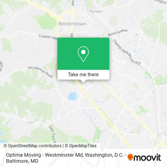 Optima Moving - Westminster Md map