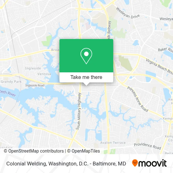 Colonial Welding map