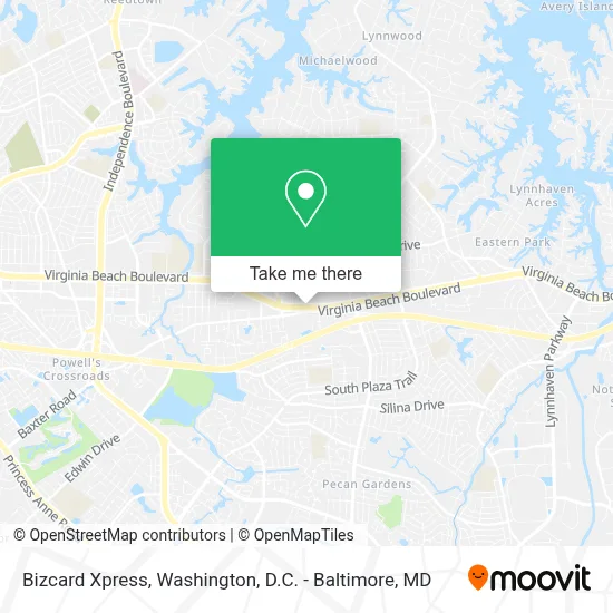 Bizcard Xpress map