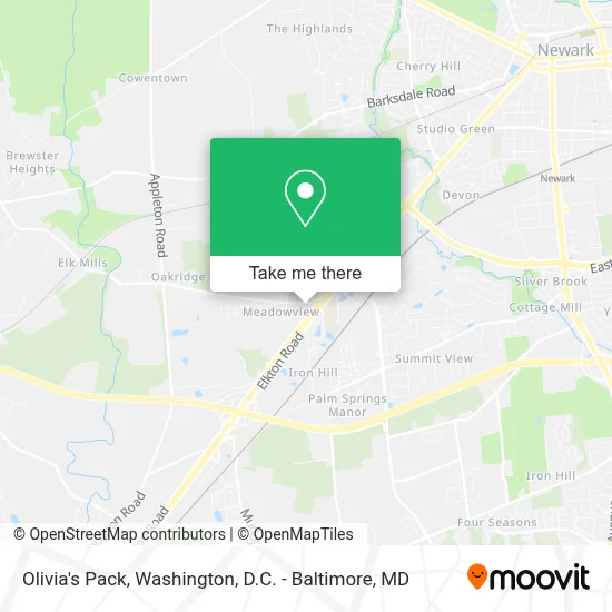 Olivia's Pack map