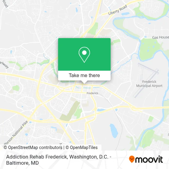 Addiction Rehab Frederick map