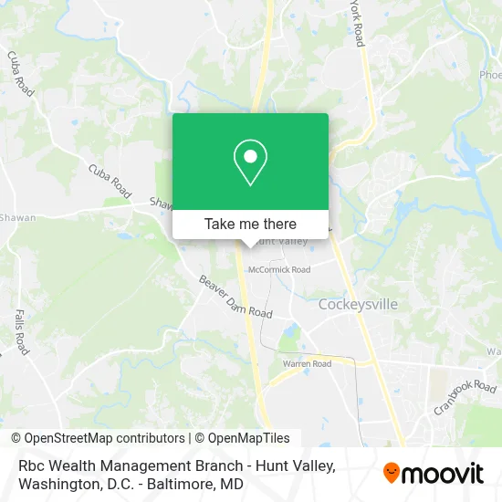 Rbc Wealth Management Branch - Hunt Valley map