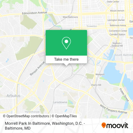 Morrell Park In Baltimore map