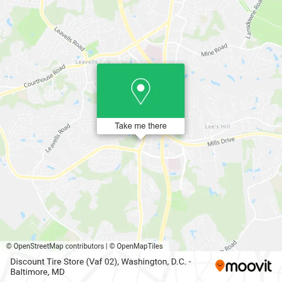 Discount Tire Store (Vaf 02) map