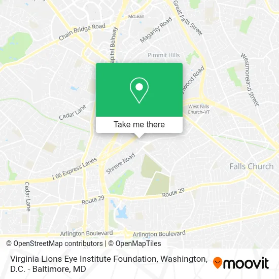 Virginia Lions Eye Institute Foundation map