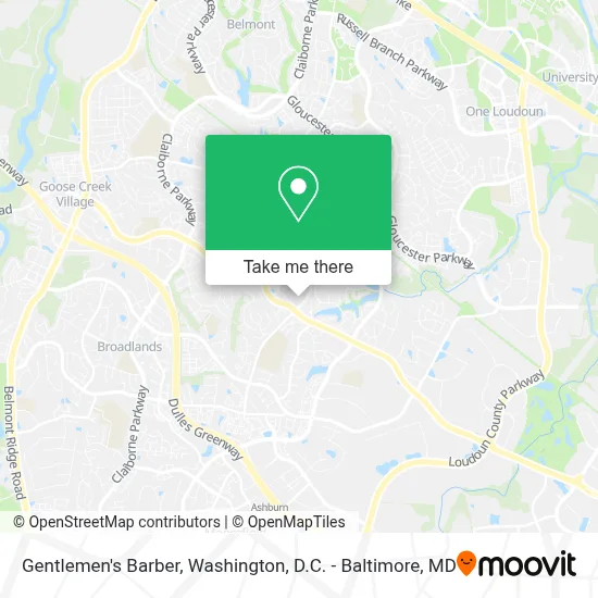 Gentlemen's Barber map