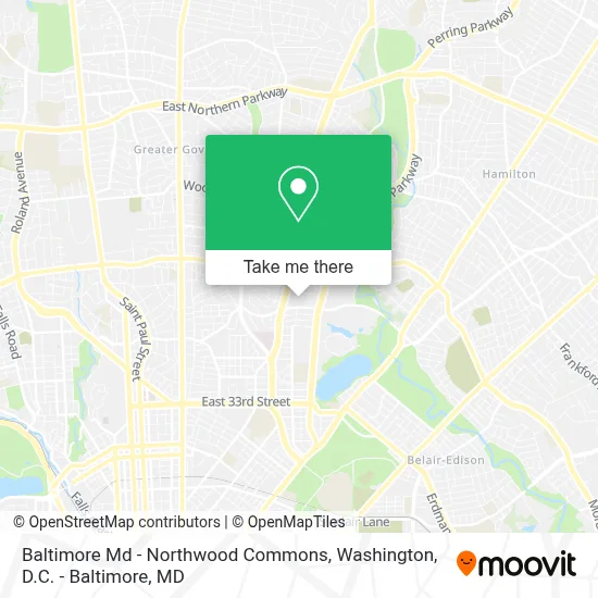 Baltimore Md - Northwood Commons map