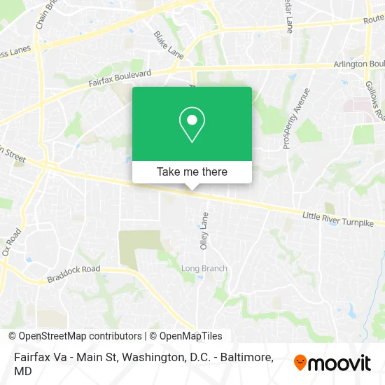 Fairfax Va - Main St map