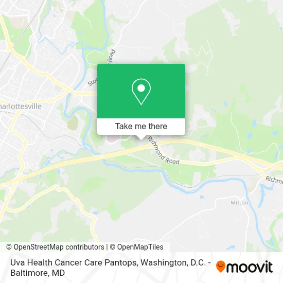 Uva Health Cancer Care Pantops map