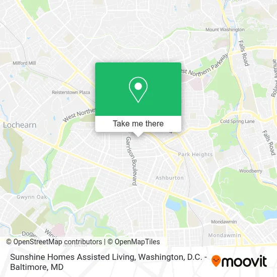 Sunshine Homes Assisted Living map