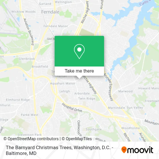 The Barnyard Christmas Trees map