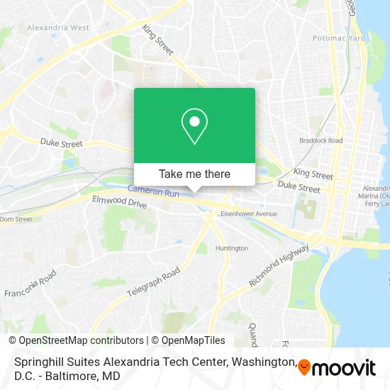 Springhill Suites Alexandria Tech Center map