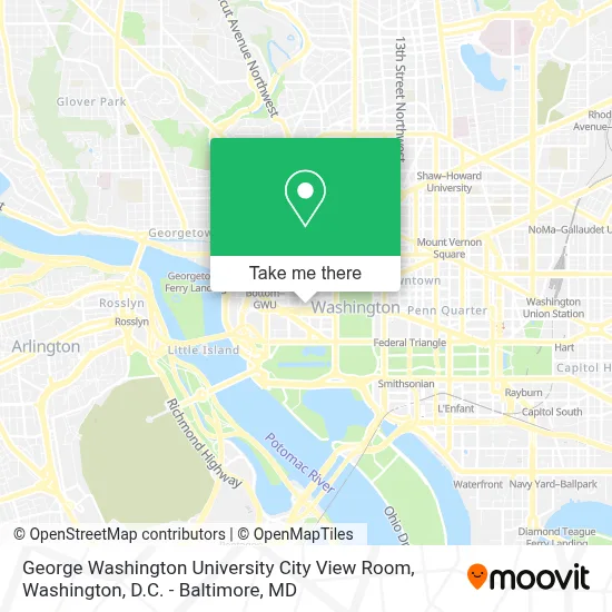 George Washington University City View Room map
