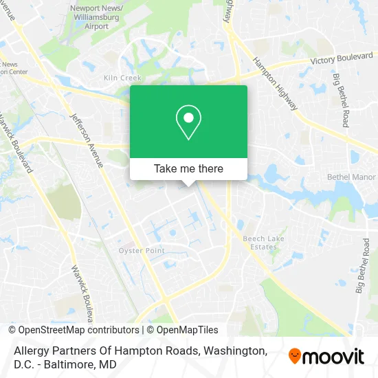 Allergy Partners Of Hampton Roads map