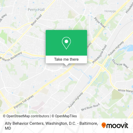 Ally Behavior Centers map