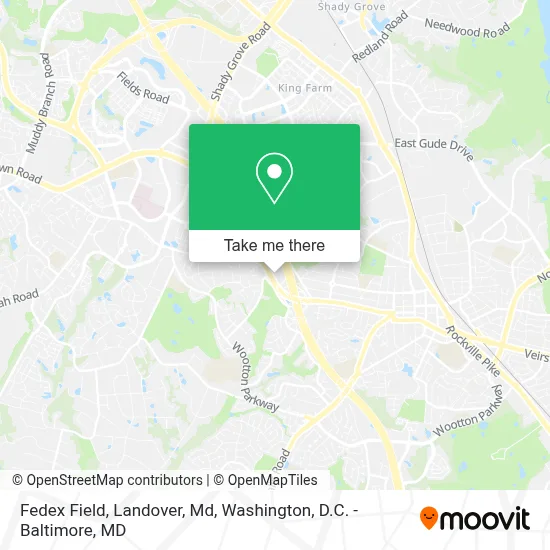 Fedex Field, Landover, Md map