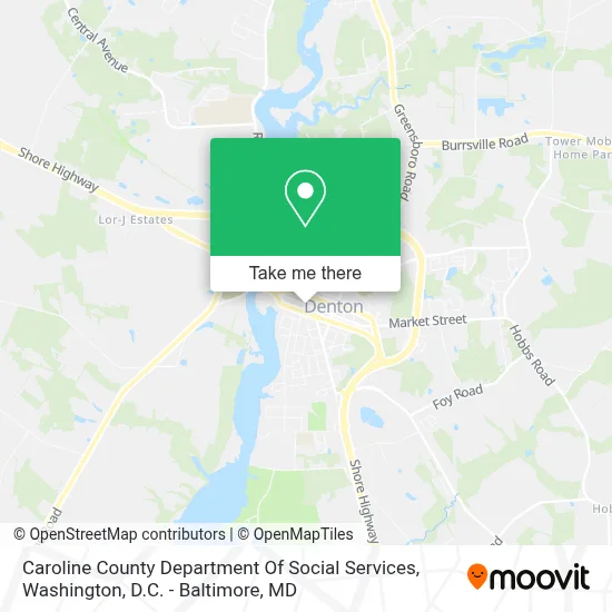 Caroline County Department Of Social Services map