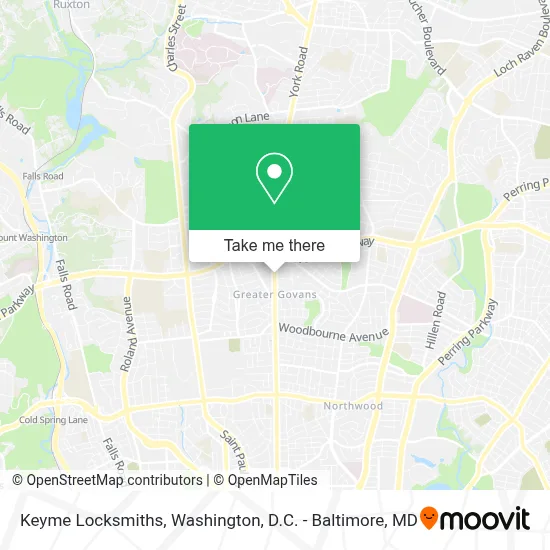 Keyme Locksmiths map
