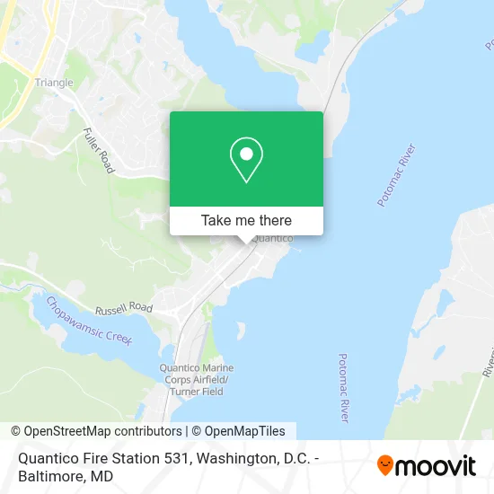 Quantico Fire Station 531 map
