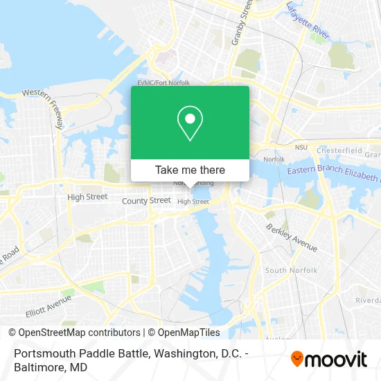Portsmouth Paddle Battle map